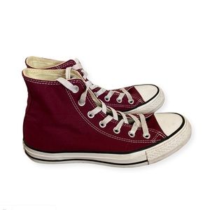 Burgundy Hightop Chuck Taylor Converse